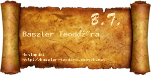 Baszler Teodóra névjegykártya